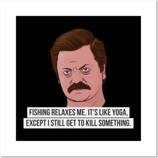 Ron Swanson - Fishing Posters and Art